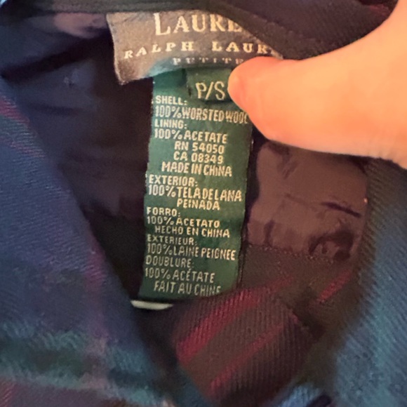 LAUREN Ralph Lauren Plaid Worsted Wool Shirt - SP - EUC - Picture 2 of 8